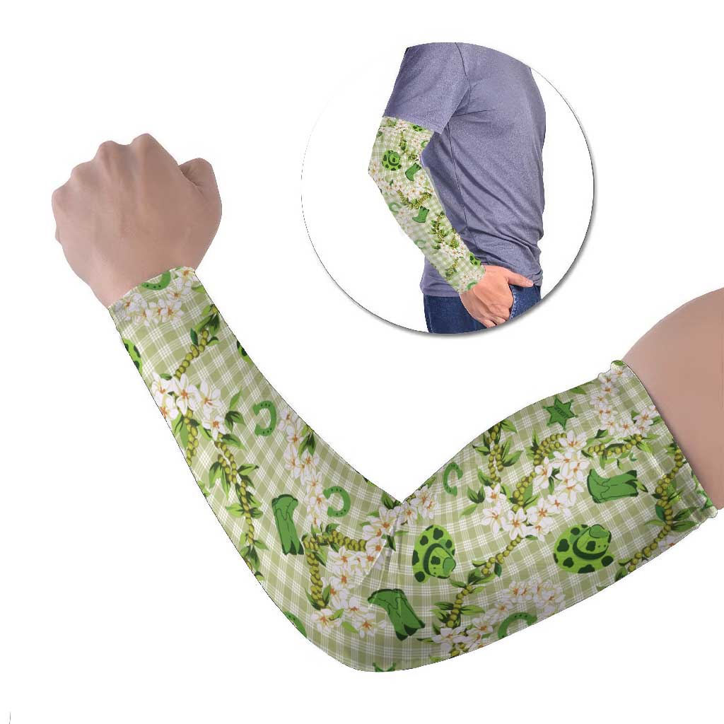 Mokihana Maile Ilima Leis Paniolo Palaka Arm Sleeves Hawaiian Omaomo Ala Spirit - Polynesian Pride