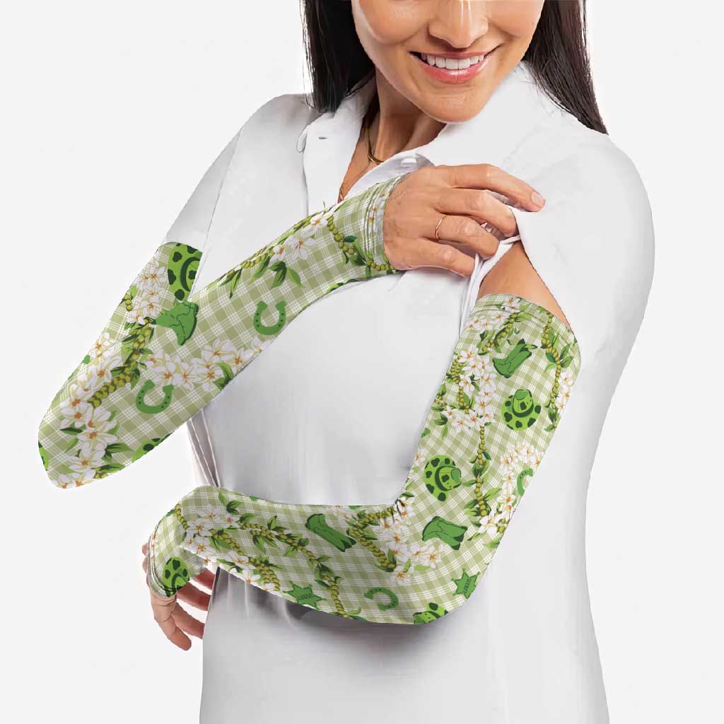 Mokihana Maile Ilima Leis Paniolo Palaka Arm Sleeves Hawaiian Omaomo Ala Spirit - Polynesian Pride