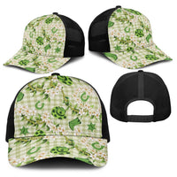 Mokihana Maile Ilima Leis Paniolo Palaka Baseball Net Cap Hawaiian Omaomo Ala Spirit - Polynesian Pride
