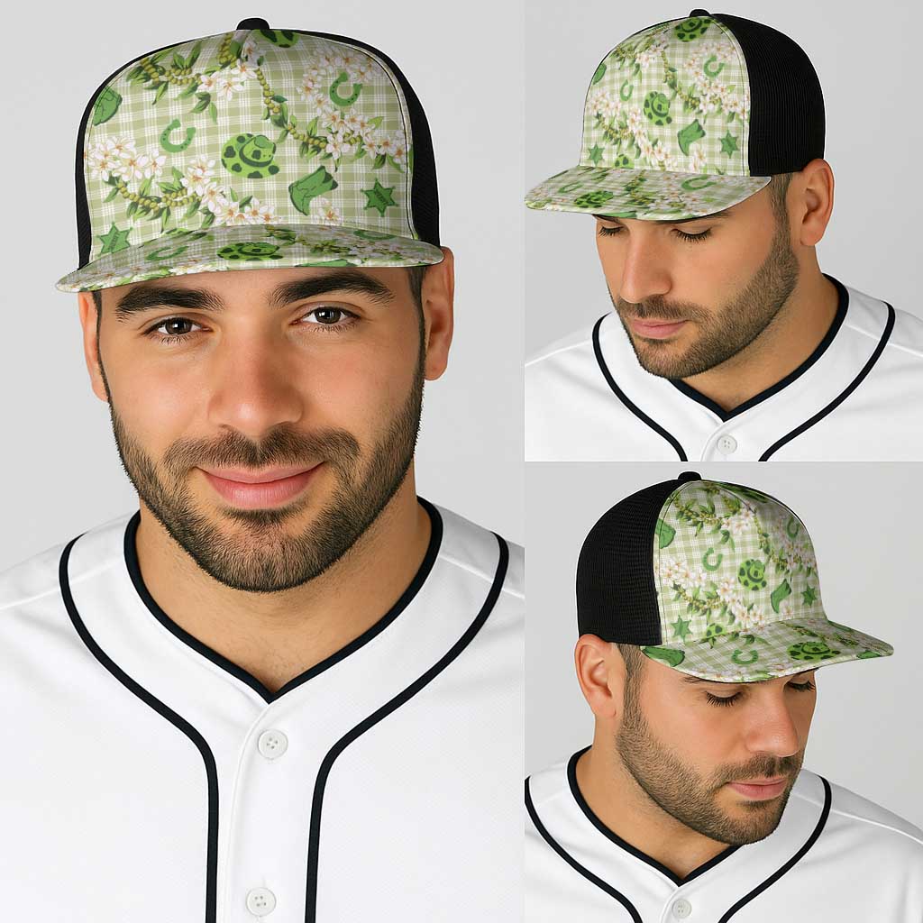 Mokihana Maile Ilima Leis Paniolo Palaka Baseball Net Cap Hawaiian Omaomo Ala Spirit - Polynesian Pride