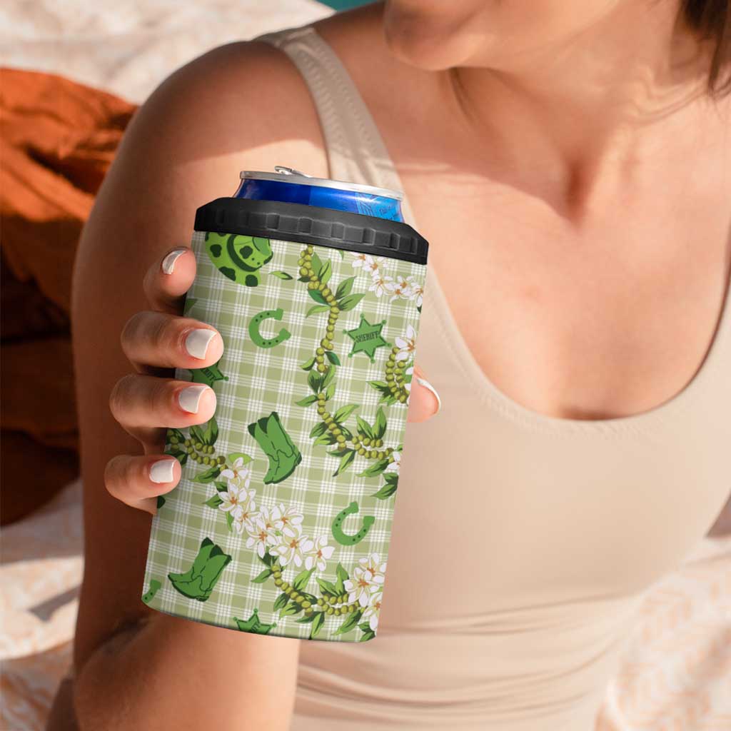 Mokihana Maile Ilima Leis Paniolo Palaka 4 in 1 Can Cooler Tumbler Hawaiian Omaomo Ala Spirit LT9 - Polynesian Pride