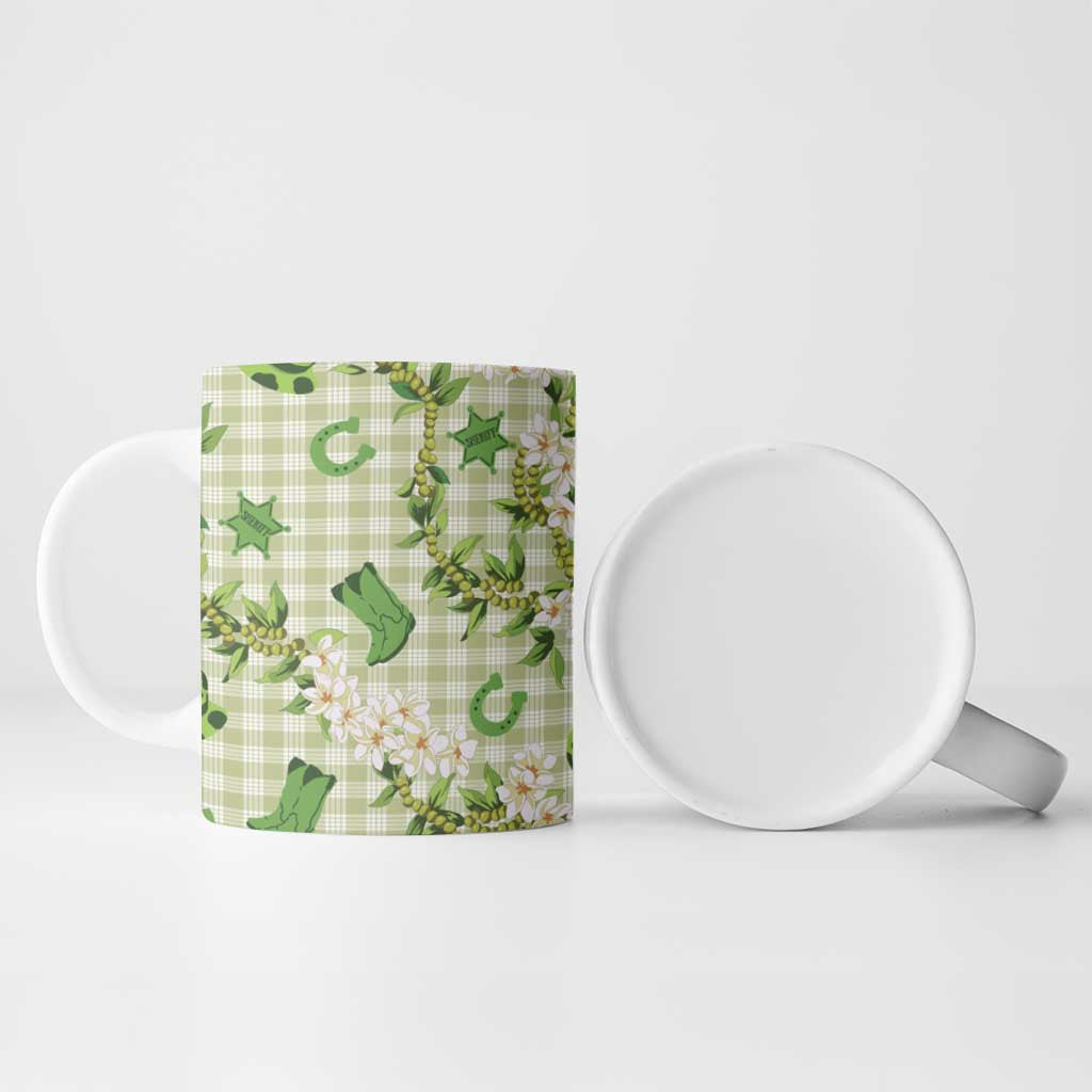 Mokihana Maile Ilima Leis Paniolo Palaka Ceramic Mug Hawaiian Omaomo Ala Spirit - Polynesian Pride