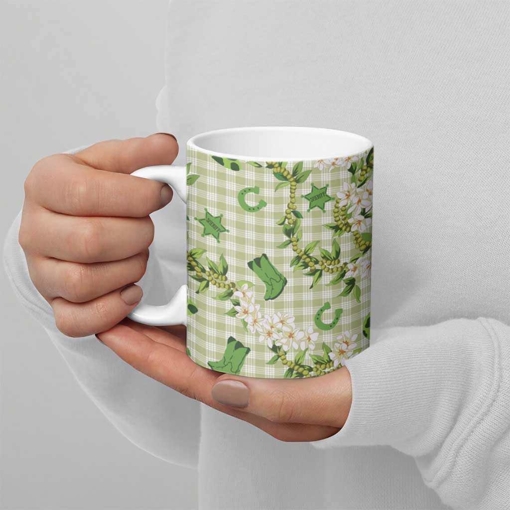 Mokihana Maile Ilima Leis Paniolo Palaka Ceramic Mug Hawaiian Omaomo Ala Spirit - Polynesian Pride