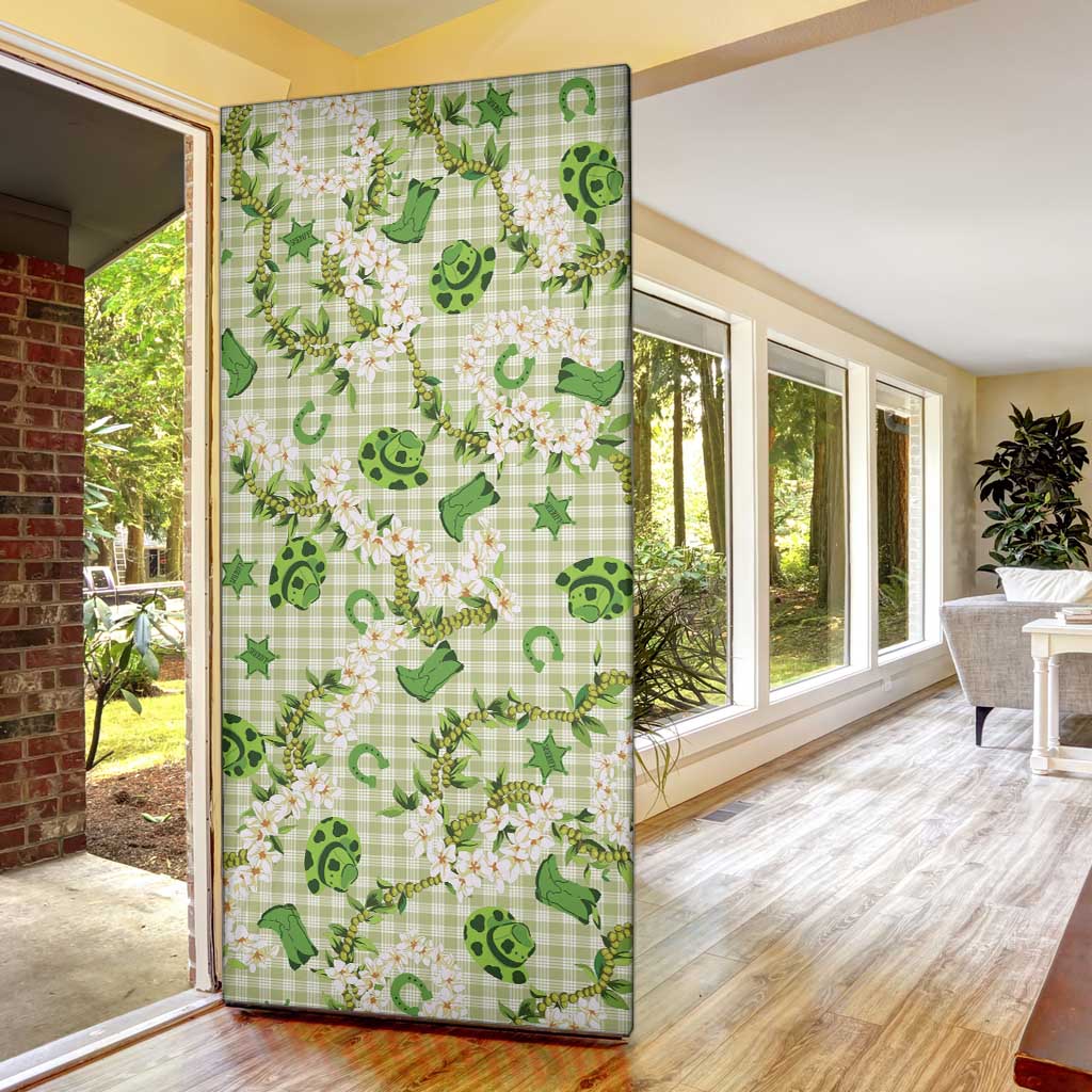 Mokihana Maile Ilima Leis Paniolo Palaka Door Cover Hawaiian Omaomo Ala Spirit - Polynesian Pride