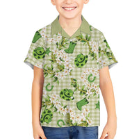 Mokihana Maile Ilima Leis Paniolo Palaka Family Matching Off Shoulder Maxi Dress and Hawaiian Shirt Hawaiian Omaomo Ala Spirit LT9 - Polynesian Pride