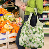 Mokihana Maile Ilima Leis Paniolo Palaka Grocery Bag Hawaiian Omaomo Ala Spirit - Polynesian Pride