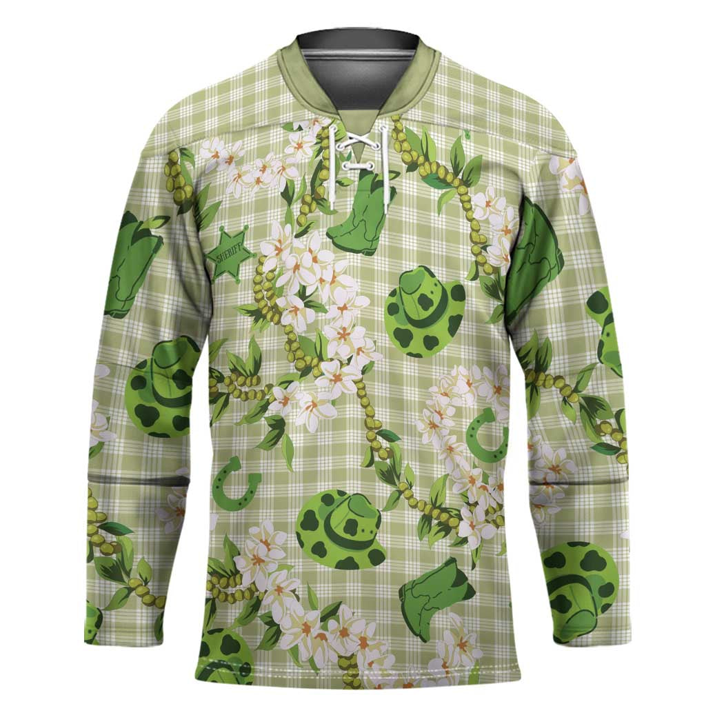 Mokihana Maile Ilima Leis Paniolo Palaka Hockey Jersey Hawaiian Omaomo Ala Spirit - Polynesian Pride