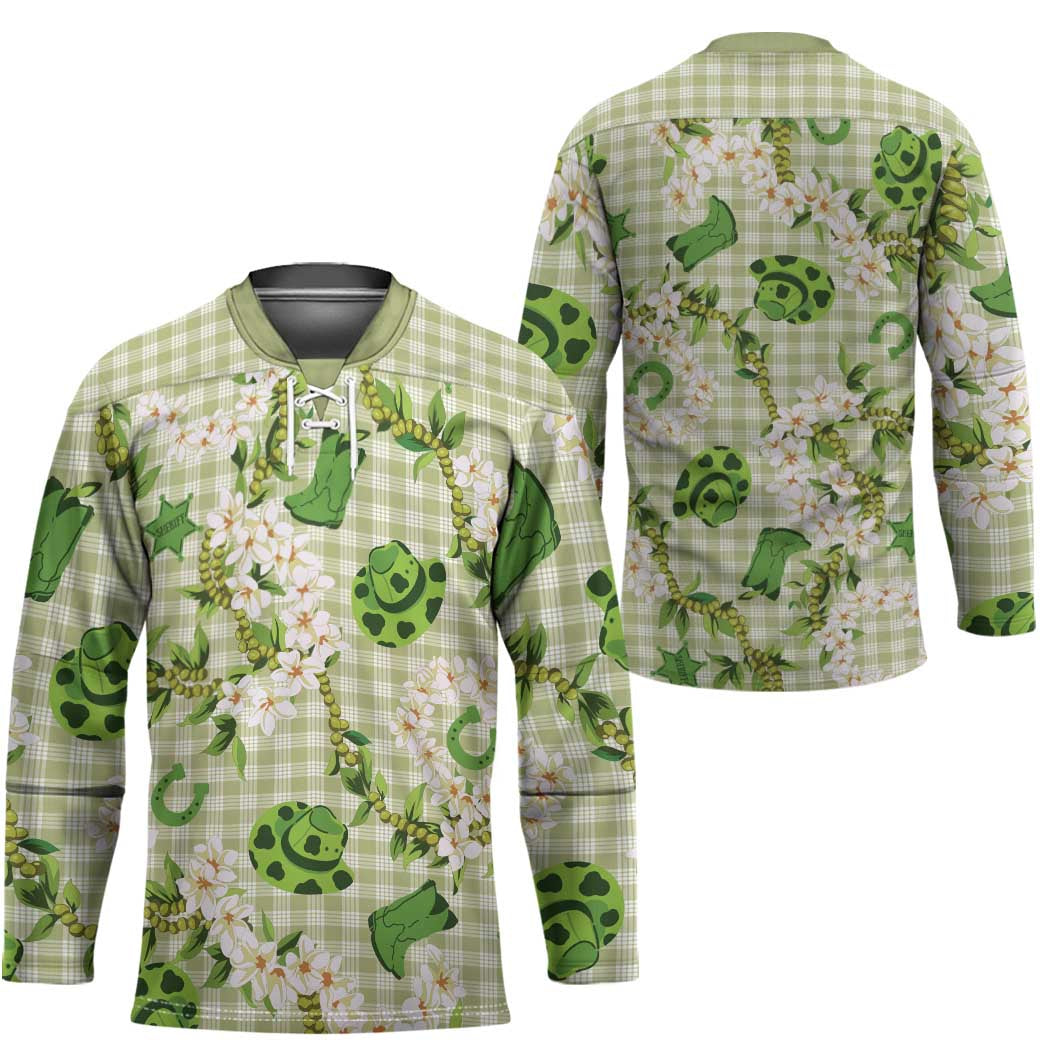 Mokihana Maile Ilima Leis Paniolo Palaka Hockey Jersey Hawaiian Omaomo Ala Spirit - Polynesian Pride