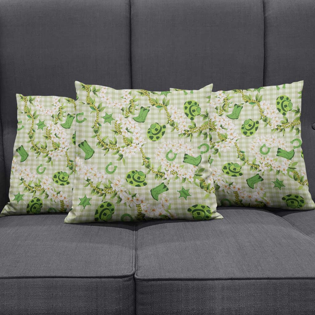 Mokihana Maile Ilima Leis Paniolo Palaka Pillow Cover Hawaiian Omaomo Ala Spirit - Polynesian Pride