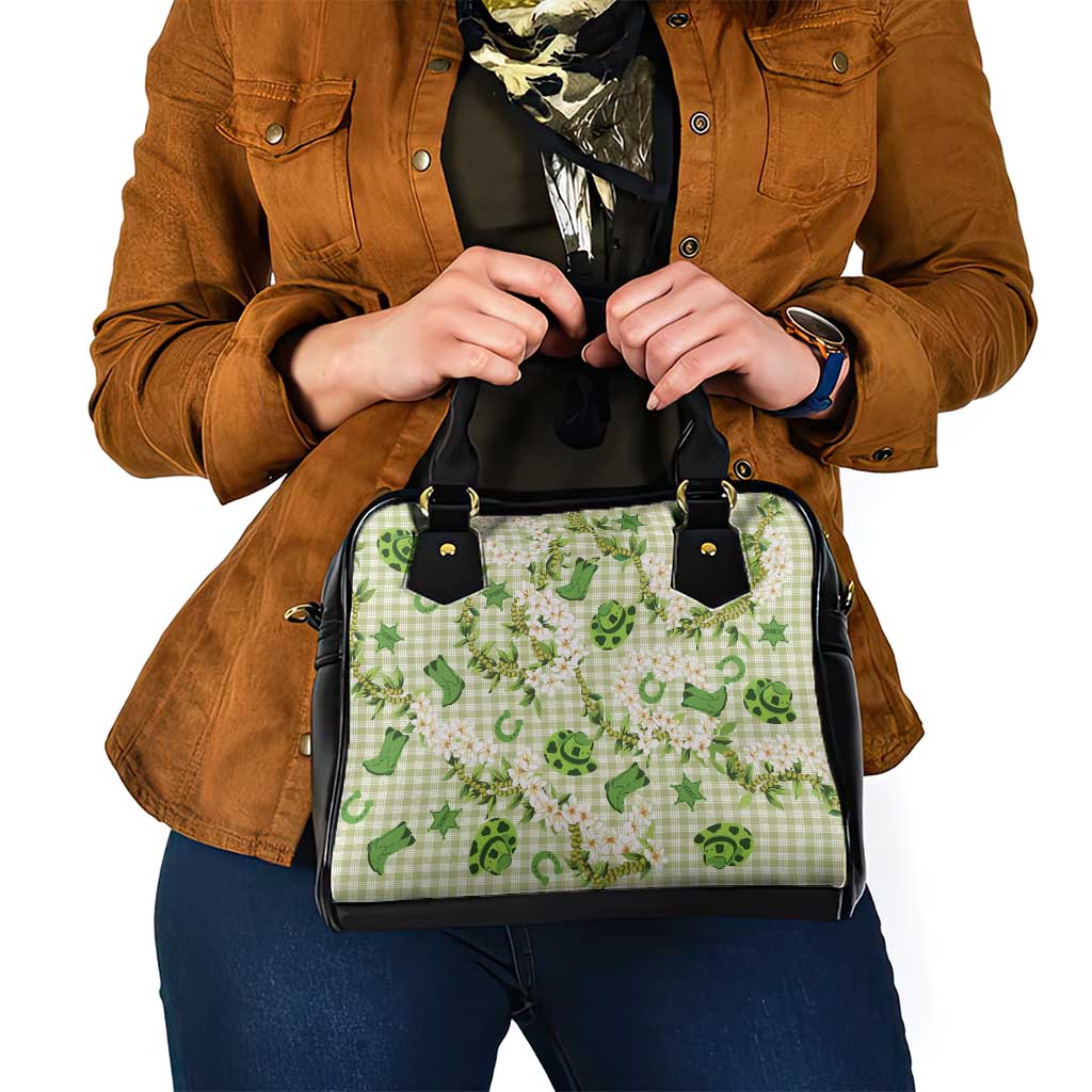 Mokihana Maile Ilima Leis Paniolo Palaka Shoulder Handbag Hawaiian Omaomo Ala Spirit - Polynesian Pride