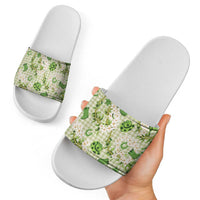 Mokihana Maile Ilima Leis Paniolo Palaka Slide Sandals Hawaiian Omaomo Ala Spirit - Polynesian Pride