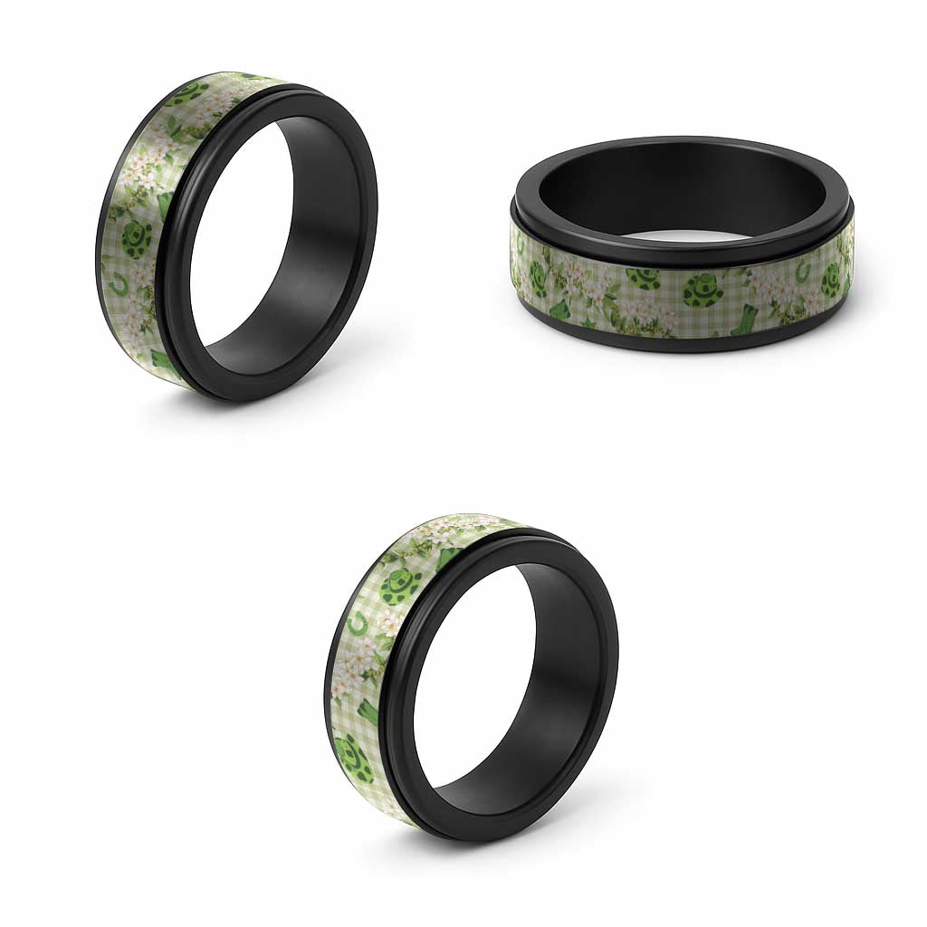 Mokihana Maile Ilima Leis Paniolo Palaka Spinner Ring Hawaiian Omaomo Ala Spirit - Polynesian Pride