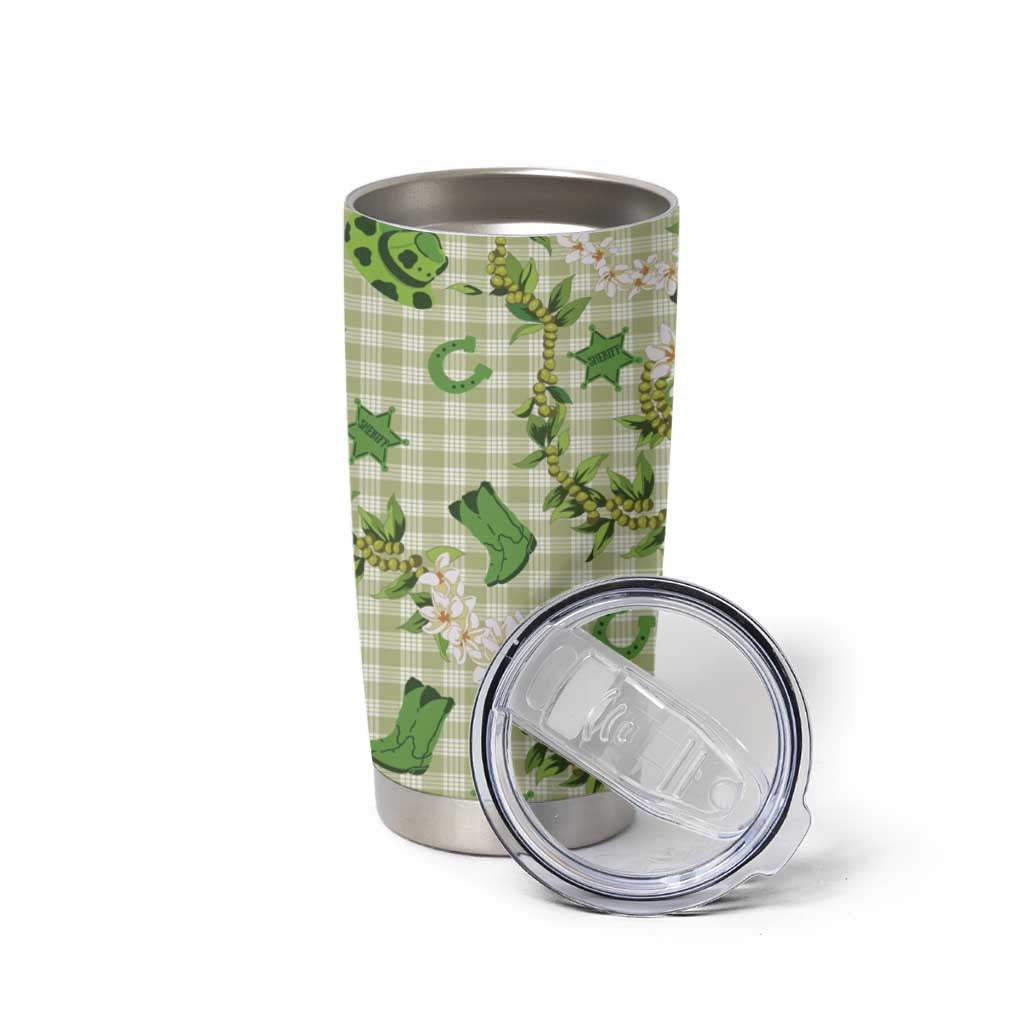 Mokihana Maile Ilima Leis Paniolo Palaka Tumbler Cup Hawaiian Omaomo Ala Spirit - Polynesian Pride