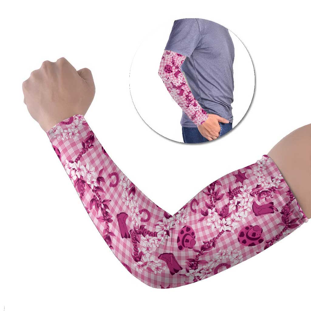 Mokihana Maile Ilima Leis Paniolo Palaka Arm Sleeves Hawaiian Omaomo Ulaula Spirit - Polynesian Pride