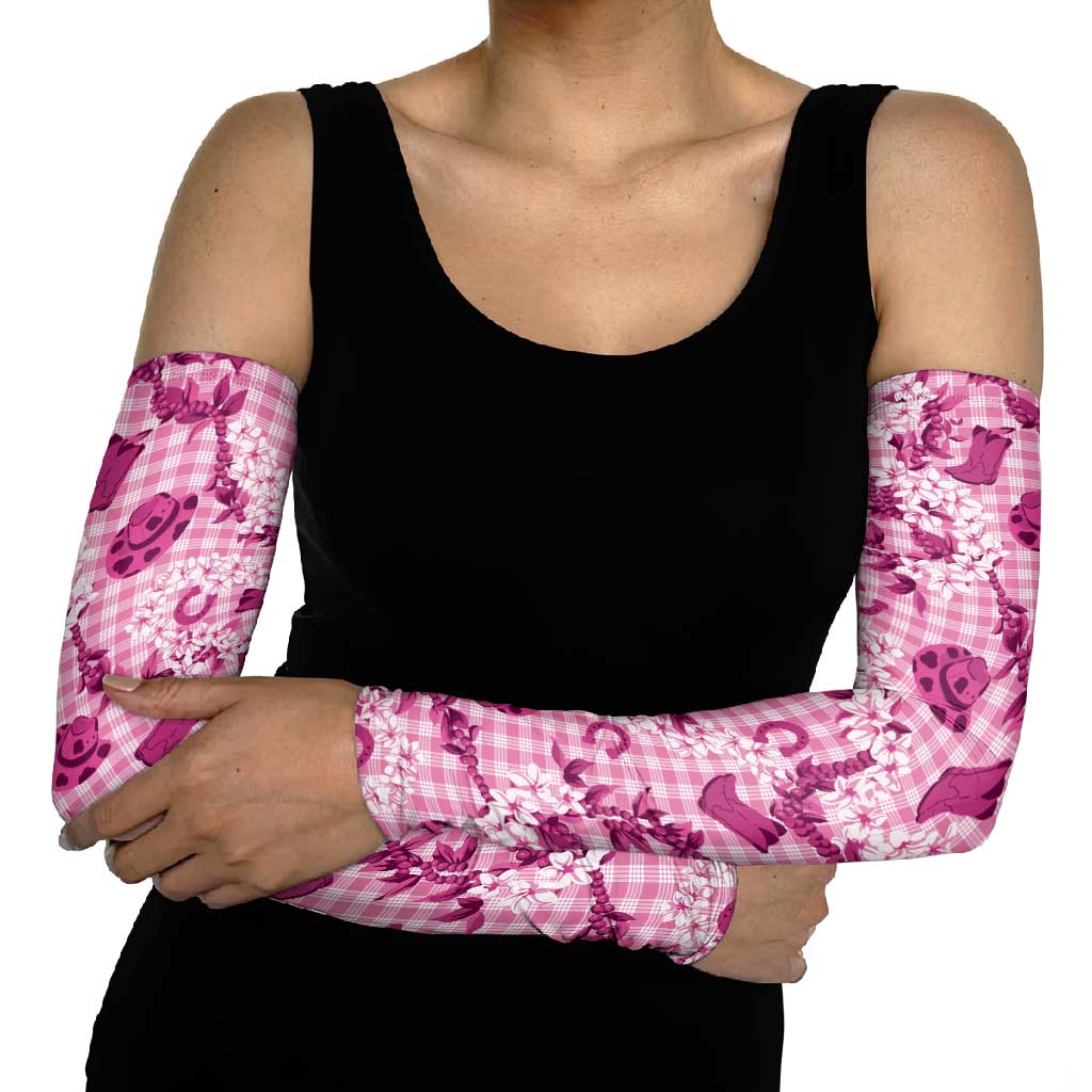 Mokihana Maile Ilima Leis Paniolo Palaka Arm Sleeves Hawaiian Omaomo Ulaula Spirit - Polynesian Pride