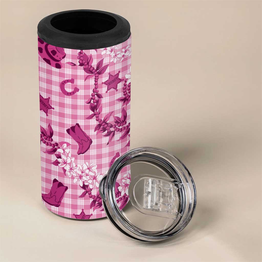 Mokihana Maile Ilima Leis Paniolo Palaka 4 in 1 Can Cooler Tumbler Hawaiian Omaomo Ulaula Spirit LT9 - Polynesian Pride