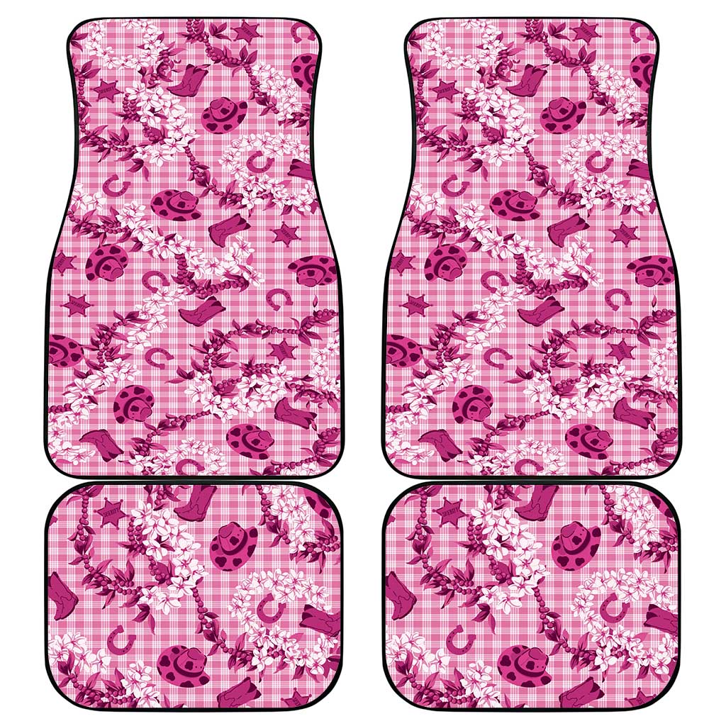 Mokihana Maile Ilima Leis Paniolo Palaka Car Mats Hawaiian Omaomo Ulaula Spirit - Polynesian Pride