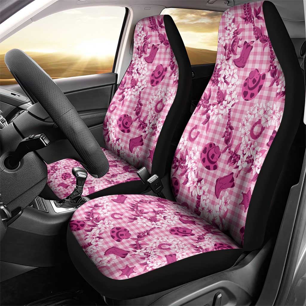 Mokihana Maile Ilima Leis Paniolo Palaka Car Seat Cover Hawaiian Omaomo Ulaula Spirit - Polynesian Pride