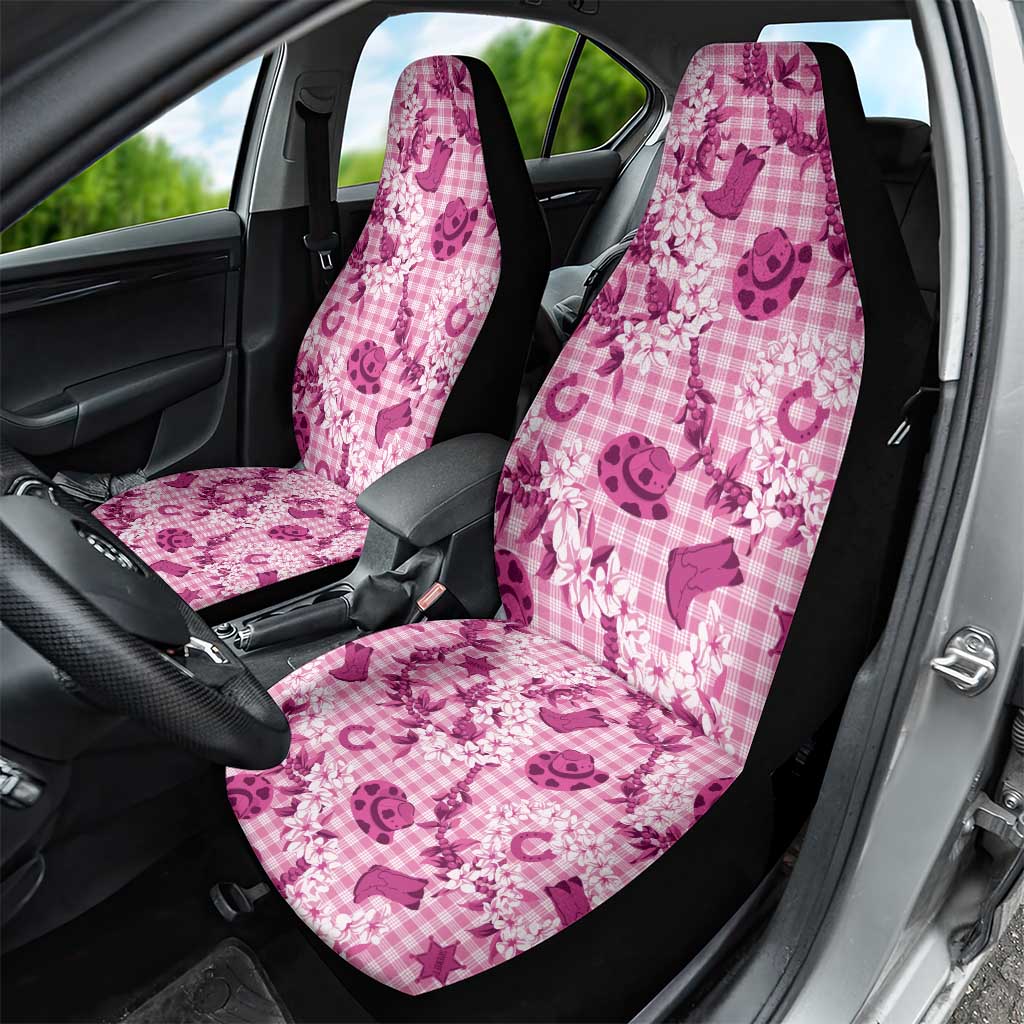 Mokihana Maile Ilima Leis Paniolo Palaka Car Seat Cover Hawaiian Omaomo Ulaula Spirit - Polynesian Pride