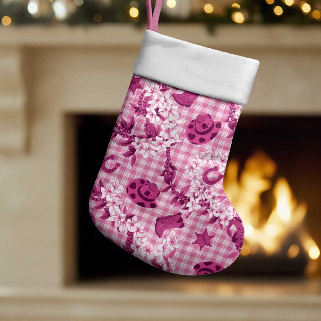 Mokihana Maile Ilima Leis Paniolo Palaka Christmas Stocking Hawaiian Omaomo Ulaula Spirit - Polynesian Pride