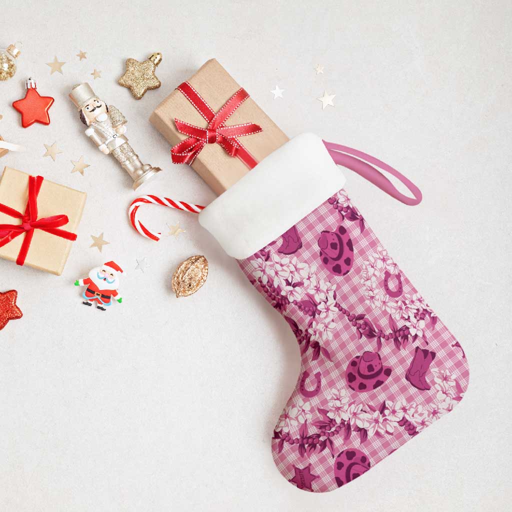 Mokihana Maile Ilima Leis Paniolo Palaka Christmas Stocking Hawaiian Omaomo Ulaula Spirit - Polynesian Pride