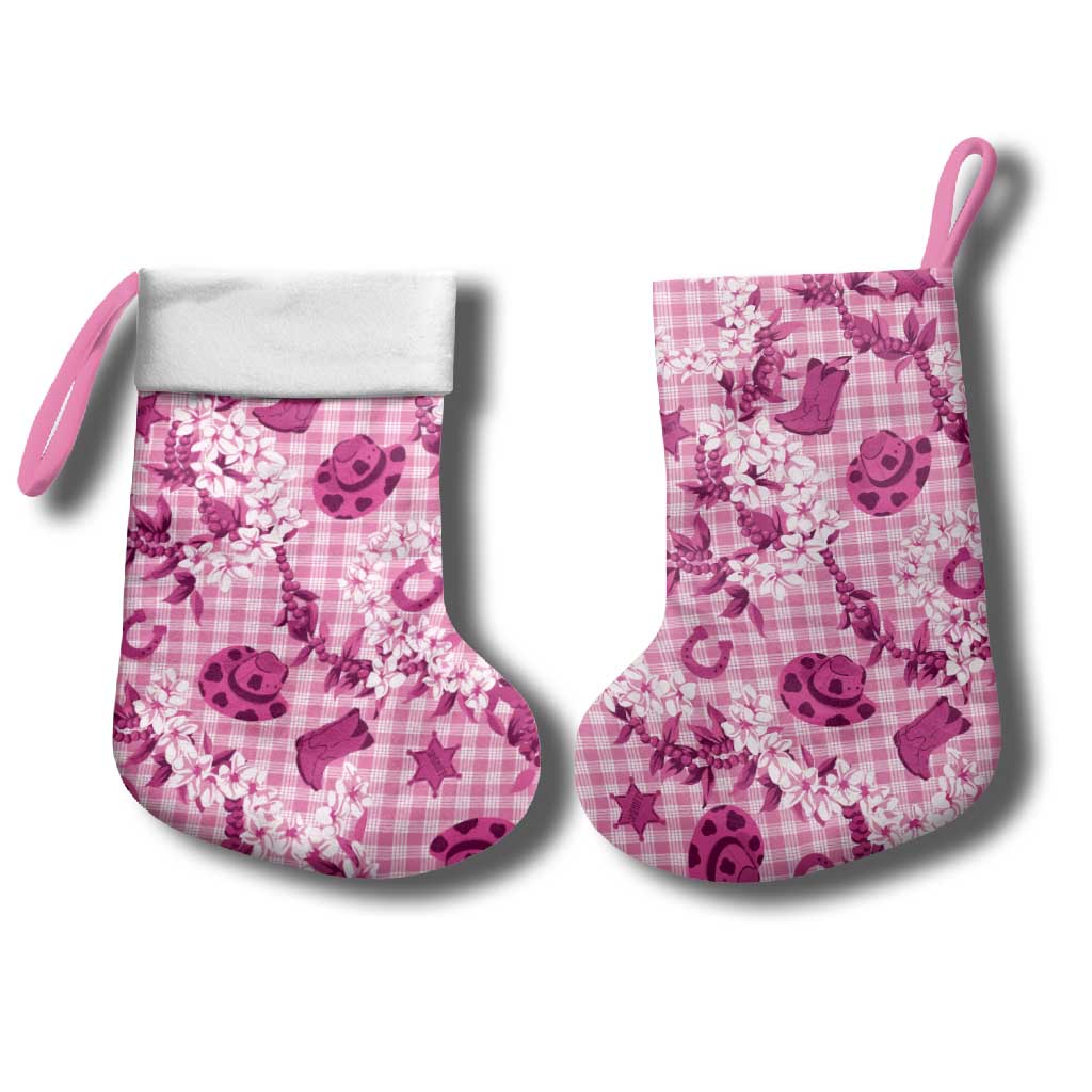 Mokihana Maile Ilima Leis Paniolo Palaka Christmas Stocking Hawaiian Omaomo Ulaula Spirit - Polynesian Pride