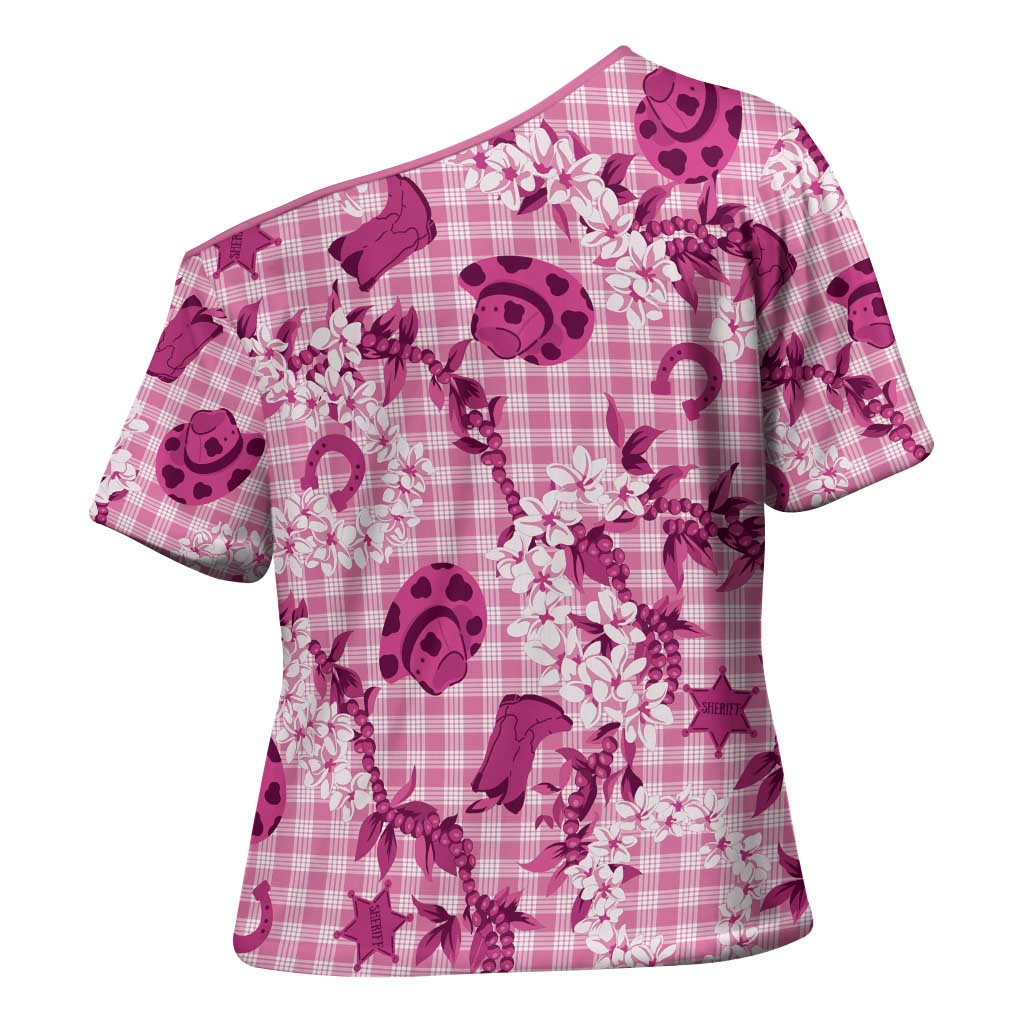 Mokihana Maile Ilima Leis Paniolo Palaka Cross Shoulder Shirt Hawaiian Omaomo Ulaula Spirit - Polynesian Pride