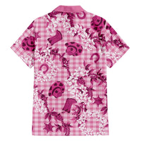 Mokihana Maile Ilima Leis Paniolo Palaka Family Matching Long Sleeve Bodycon Dress and Hawaiian Shirt Hawaiian Omaomo Ulaula Spirit LT9 - Polynesian Pride