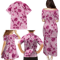 Mokihana Maile Ilima Leis Paniolo Palaka Family Matching Puletasi and Hawaiian Shirt Hawaiian Omaomo Ulaula Spirit LT9 - Polynesian Pride