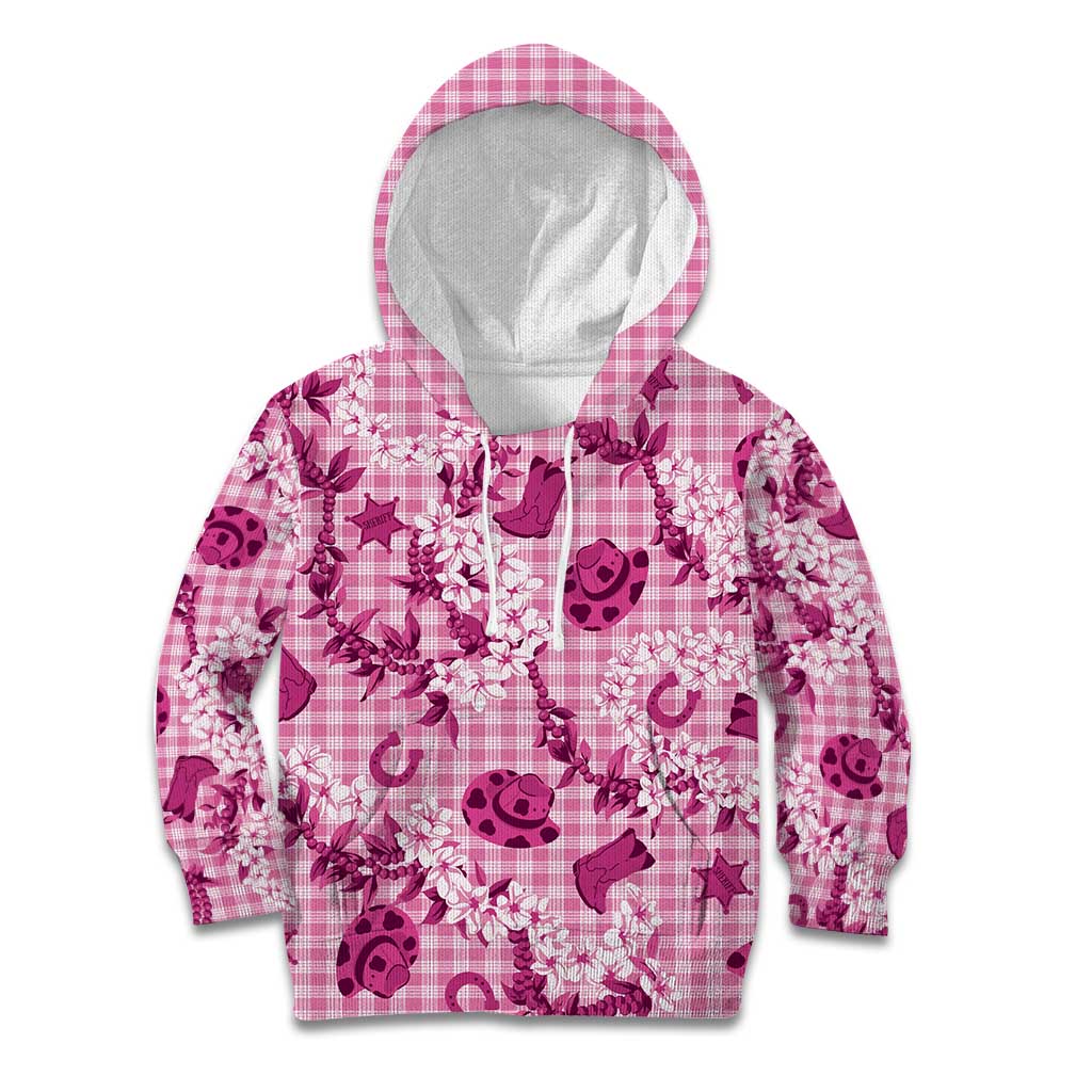 Mokihana Maile Ilima Leis Paniolo Palaka Kid Hoodie Hawaiian Omaomo Ulaula Spirit - Polynesian Pride