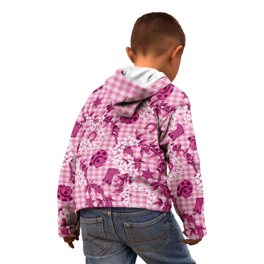 Mokihana Maile Ilima Leis Paniolo Palaka Kid Hoodie Hawaiian Omaomo Ulaula Spirit - Polynesian Pride
