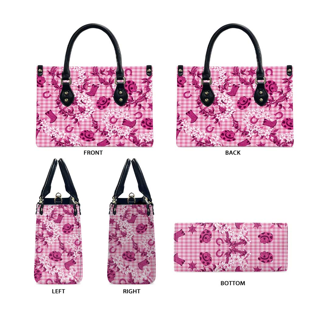 Mokihana Maile Ilima Leis Paniolo Palaka Leather Bag Hawaiian Omaomo Ulaula Spirit - Polynesian Pride