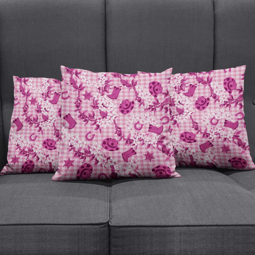 Mokihana Maile Ilima Leis Paniolo Palaka Pillow Cover Hawaiian Omaomo Ulaula Spirit - Polynesian Pride