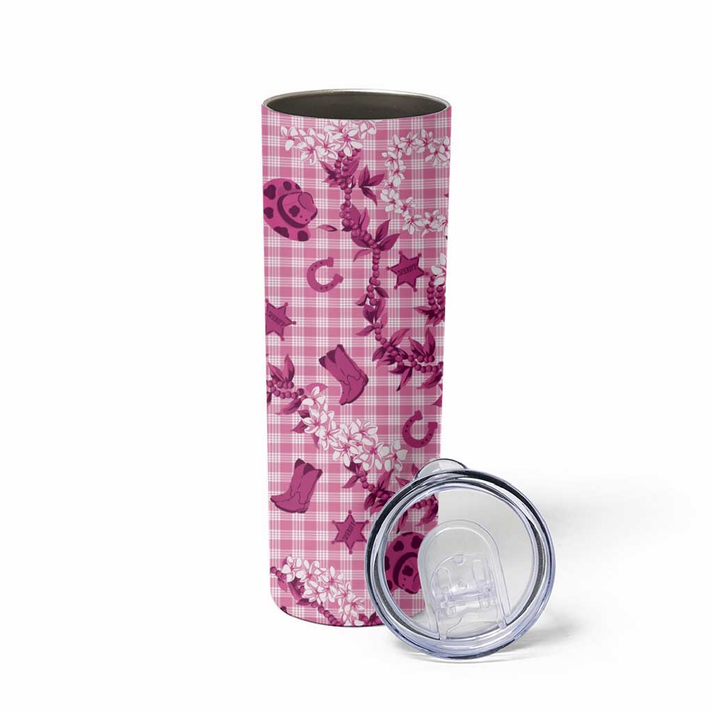 Mokihana Maile Ilima Leis Paniolo Palaka Skinny Tumbler Hawaiian Omaomo Ulaula Spirit LT9 - Polynesian Pride