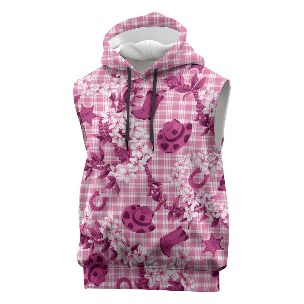 Mokihana Maile Ilima Leis Paniolo Palaka Sleeveless Hoodie Hawaiian Omaomo Ulaula Spirit - Polynesian Pride
