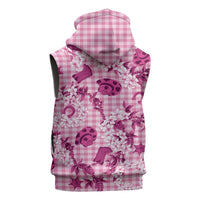 Mokihana Maile Ilima Leis Paniolo Palaka Sleeveless Hoodie Hawaiian Omaomo Ulaula Spirit LT9 - Polynesian Pride