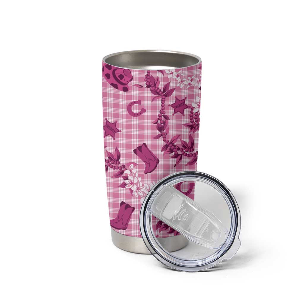 Mokihana Maile Ilima Leis Paniolo Palaka Tumbler Cup Hawaiian Omaomo Ulaula Spirit - Polynesian Pride