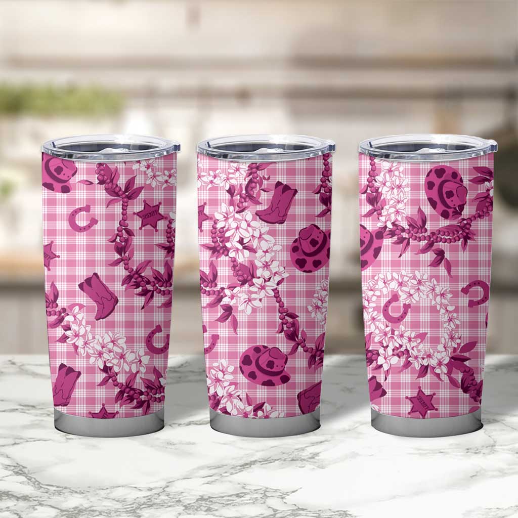 Mokihana Maile Ilima Leis Paniolo Palaka Tumbler Cup Hawaiian Omaomo Ulaula Spirit - Polynesian Pride