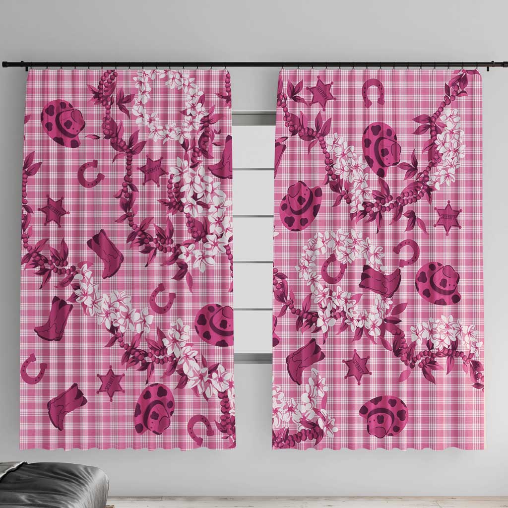 Mokihana Maile Ilima Leis Paniolo Palaka Window Curtain Hawaiian Omaomo Ulaula Spirit - Polynesian Pride
