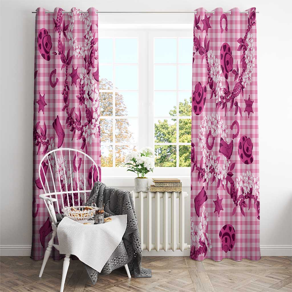 Mokihana Maile Ilima Leis Paniolo Palaka Window Curtain Hawaiian Omaomo Ulaula Spirit - Polynesian Pride