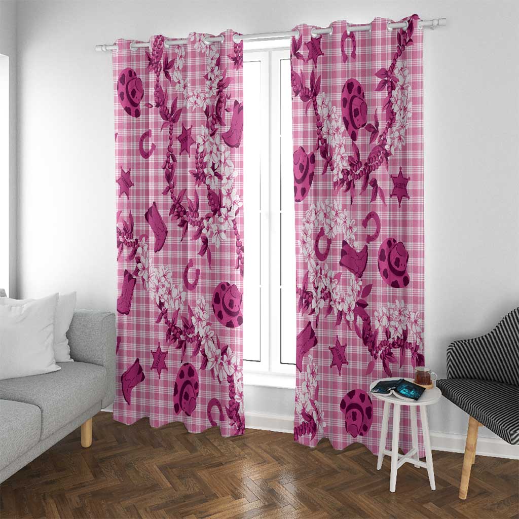 Mokihana Maile Ilima Leis Paniolo Palaka Window Curtain Hawaiian Omaomo Ulaula Spirit - Polynesian Pride