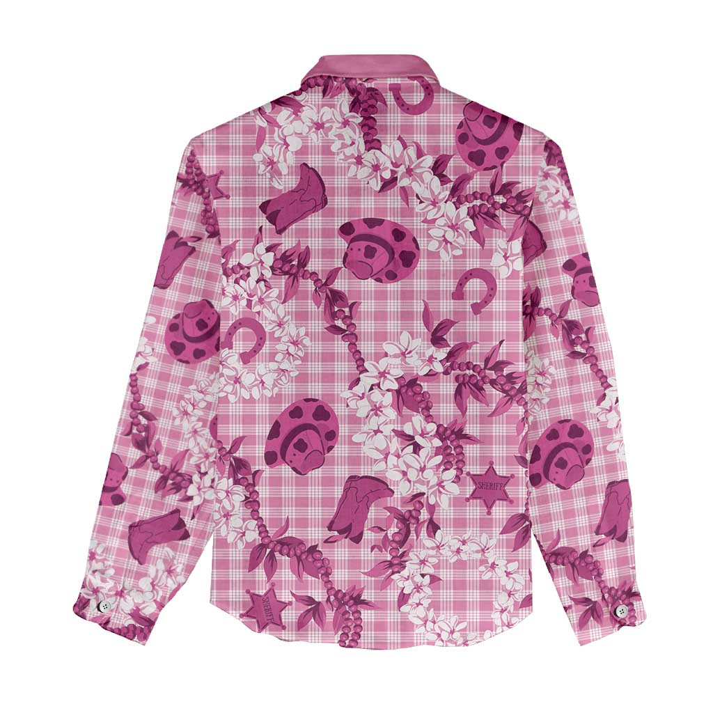 Mokihana Maile Ilima Leis Paniolo Palaka Women Casual Shirt Hawaiian Omaomo Ulaula Spirit LT9 - Polynesian Pride
