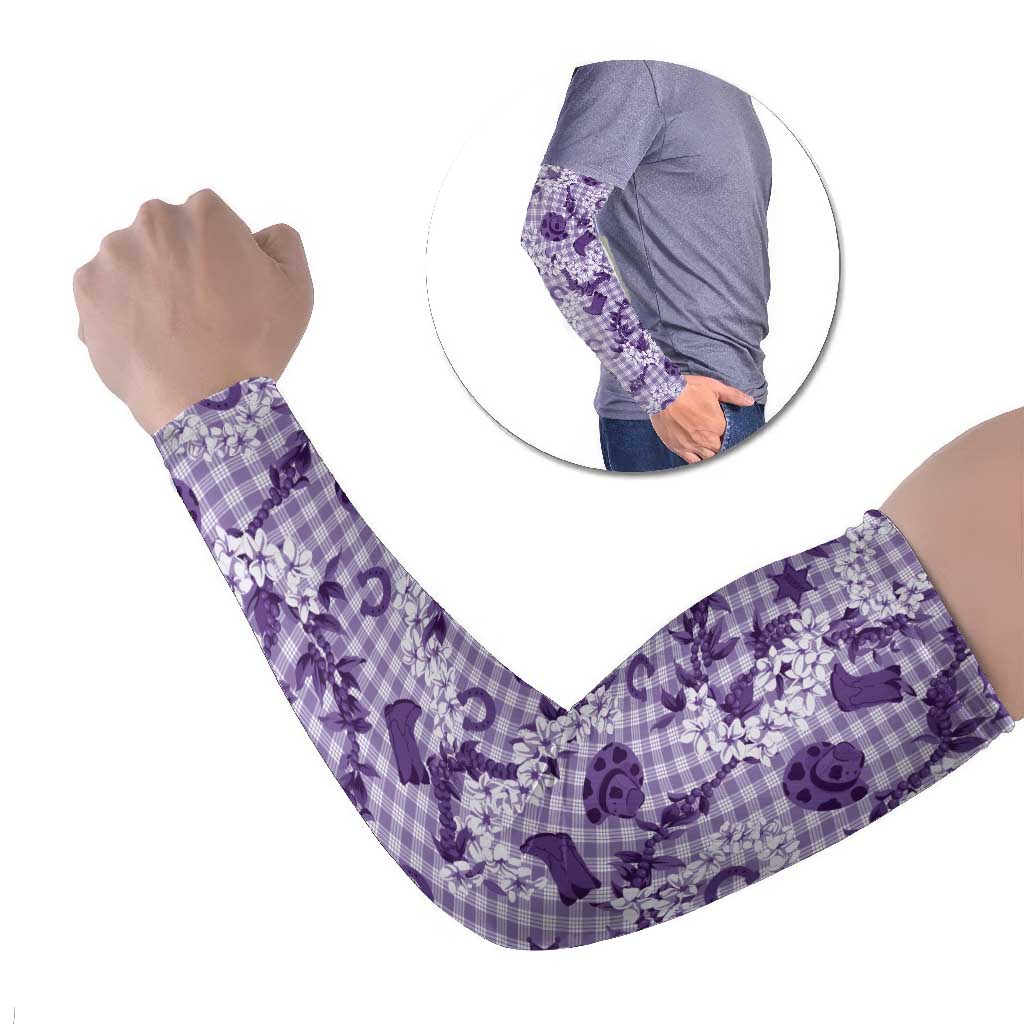 Mokihana Maile Ilima Leis Paniolo Palaka Arm Sleeves Hawaiian Poni Spirit - Polynesian Pride