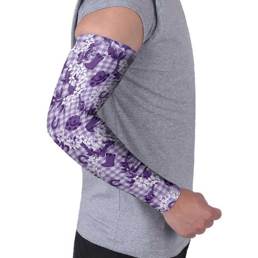 Mokihana Maile Ilima Leis Paniolo Palaka Arm Sleeves Hawaiian Poni Spirit - Polynesian Pride