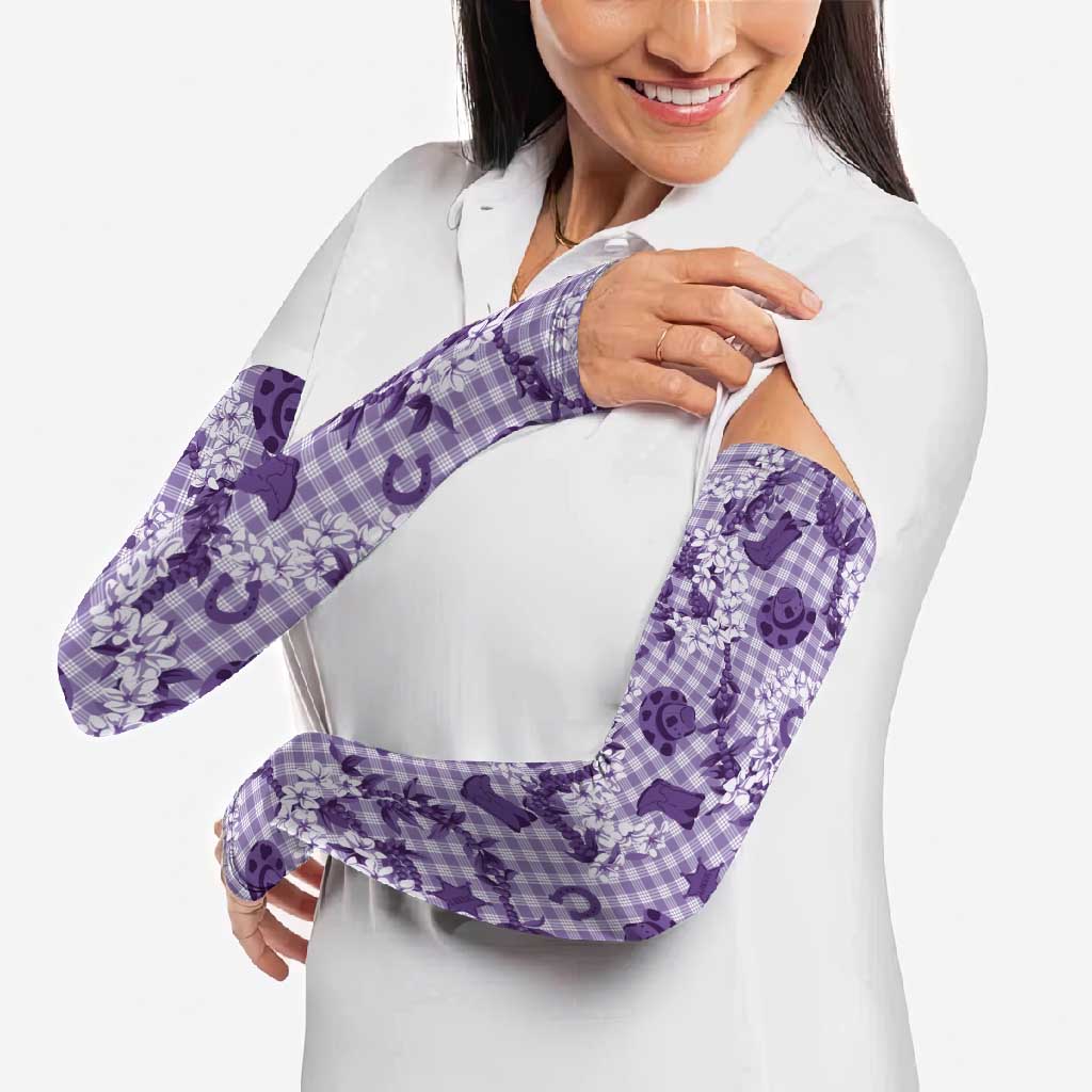 Mokihana Maile Ilima Leis Paniolo Palaka Arm Sleeves Hawaiian Poni Spirit - Polynesian Pride