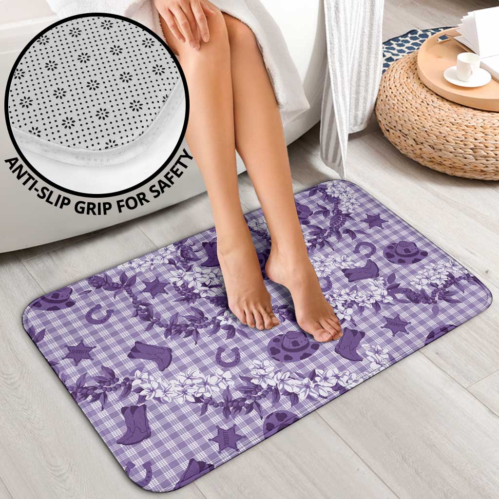 Mokihana Maile Ilima Leis Paniolo Palaka Bathroom Set Hawaiian Poni Spirit - Polynesian Pride