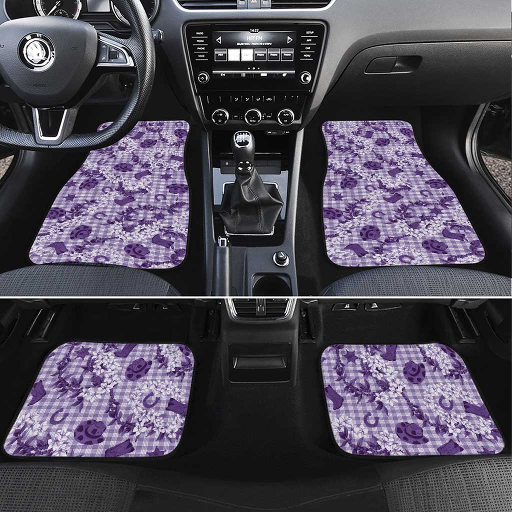 Mokihana Maile Ilima Leis Paniolo Palaka Car Mats Hawaiian Poni Spirit - Polynesian Pride