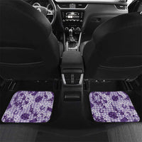 Mokihana Maile Ilima Leis Paniolo Palaka Car Mats Hawaiian Poni Spirit LT9 Set 2pcs - Back Purple - Polynesian Pride