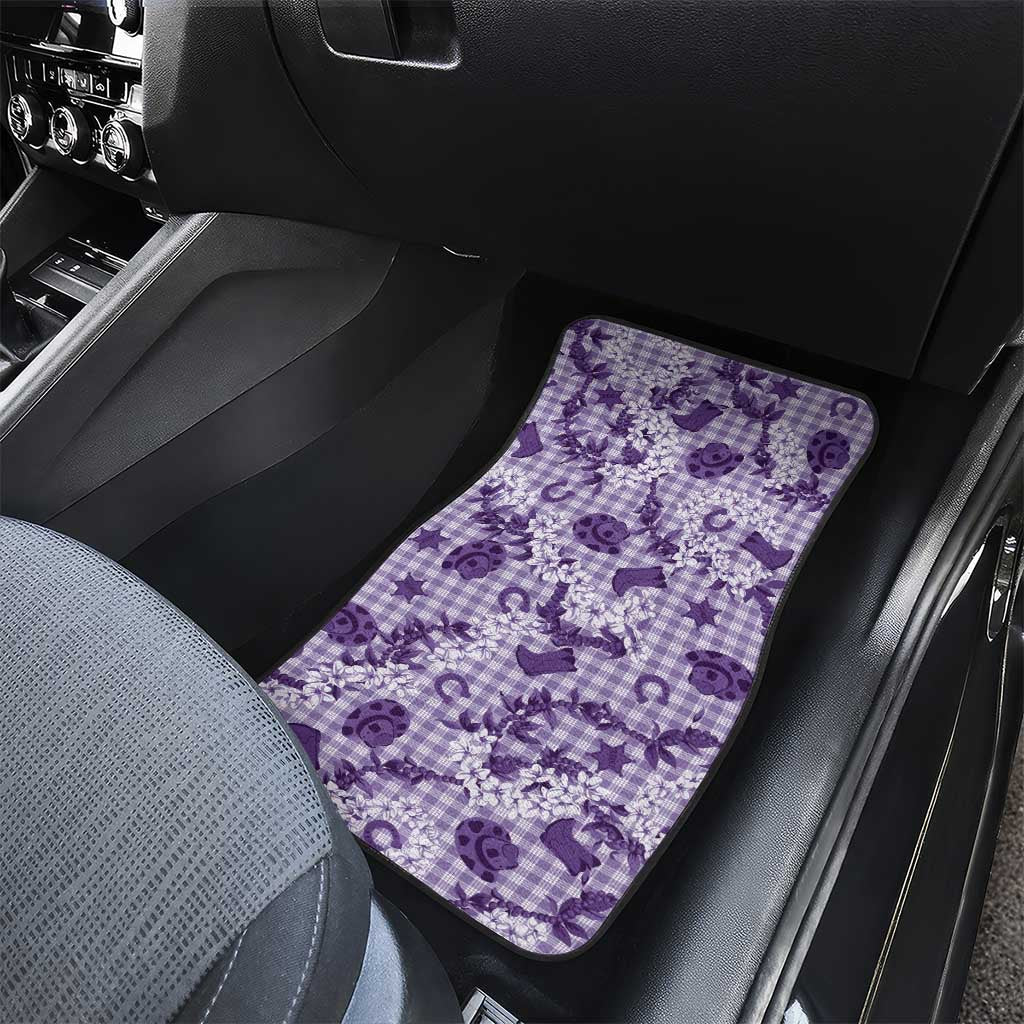 Mokihana Maile Ilima Leis Paniolo Palaka Car Mats Hawaiian Poni Spirit LT9 - Polynesian Pride