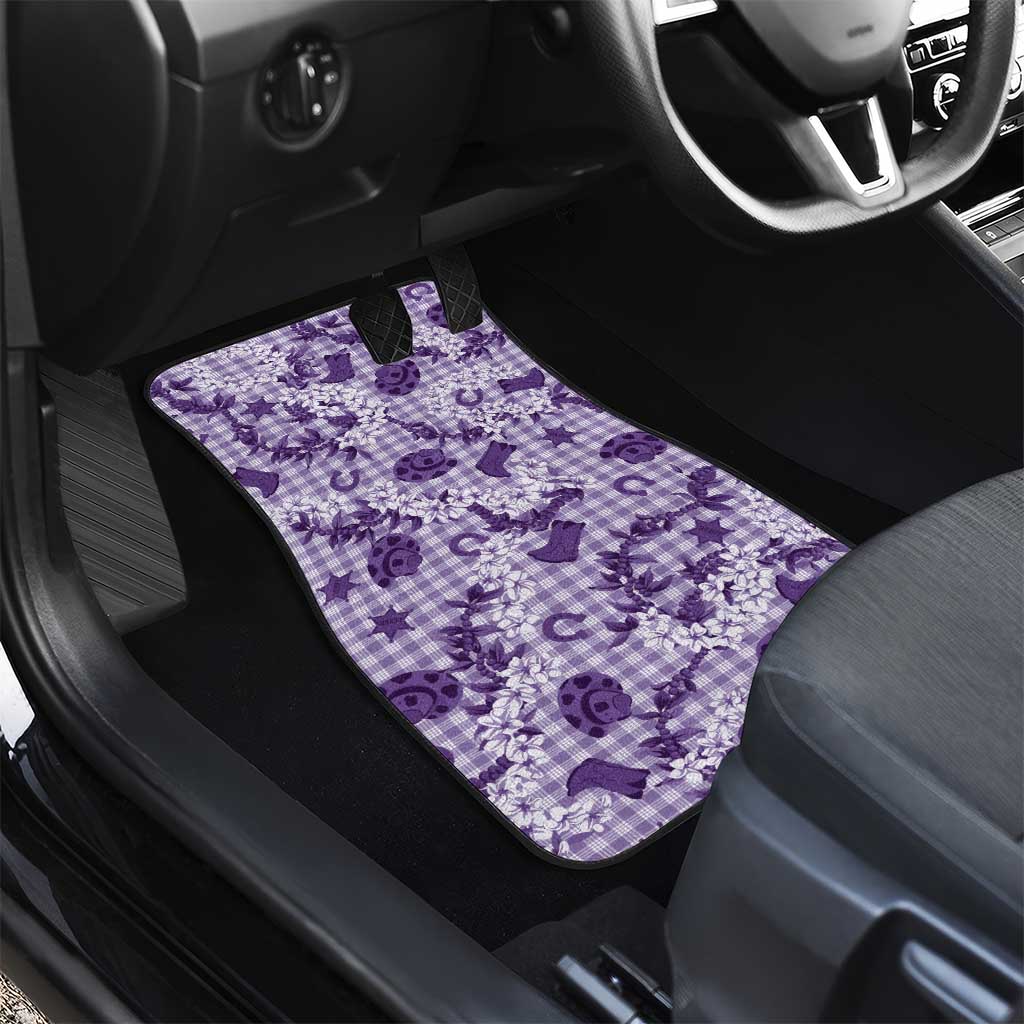 Mokihana Maile Ilima Leis Paniolo Palaka Car Mats Hawaiian Poni Spirit LT9 - Polynesian Pride